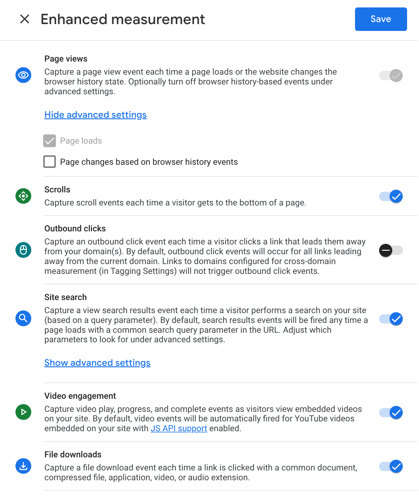 Disable Outbound clicks